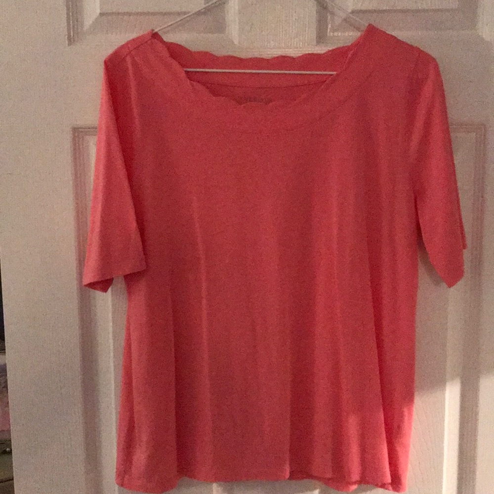 Talbot short sleeve, bright pink top